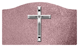 DASHELL-510-SL-SH-OR Silver Single Cross Shimmer Orchid Background